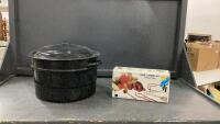 ENAMEL CANNER W/RACK AND CANNING KIT