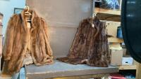 BOX W/ (2) FUR COATS - RENFREW MINK COAT, THE OTHER IS UNKNOWN