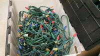 TOTE W/ SMALL LED CHRISTMAS LIGHTS