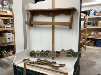 4 PCS- QUILT RACK, WOOD FRAME,WELCOME SIGN