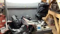 BAUER BAG WITH BAUER SKATES , HOCKEY PUCKS EXTREME BACKPACK + PROTEGE SPORTS BAG