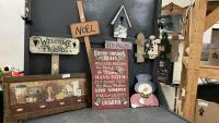 (7) PIECES OF CHRISTMAS & COUNTRY WOOD DECOR