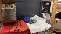 BOX OF FABRIC & TABLECLOTHS