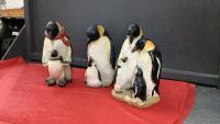 SET. OF (3) RESIN PENQUINS