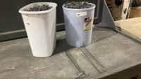 (2) CONTAINERS PEGBOARD HOOKS