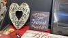 BOX W/ REFLECTIVE LIGHTHOUSE PICTURE, WOOD COUNTRY STYLE DECOR, PICTURE FRAME, "BLESSINGS" SIGN - 3
