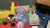 EASTER DECOR, CD'S, METAL BASKET W/ FILLING, BINGO MACHINE W/ CARDS, PLAYDOUGH TOYS - 2