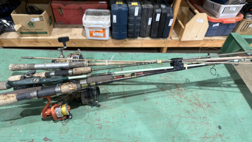 Used fishing rods and reel