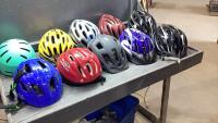 (2) BOXES OF HELMETS - YOUTH + ADULT SIZE