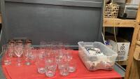 (2) BOXES OF GLASSWARE