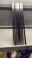 BUNDLE OF (9) BLACK STRAIGHT PICKETS