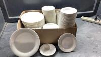 PLASTIC DISHES - BOWLS, PLATES, SAUCERS