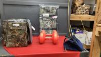 CABELA'S CAMO INSULATED BAG, 10 LB DUMBBELLS, "31" CAMO TOTE