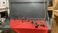 "BIKE" POT HOLDER & (2) SWIVEL POT HOLDERS