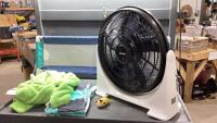 BED RAIL, LAUNDRY BASKET, TOSHIBA FAN, KIDS BATH TOWEL , BLANKET