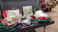 TOTE OF CHRISTMAS DECOR + SUPPLIES