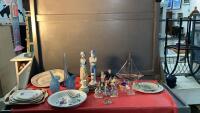 (2) BOXES W/ VINTAGE ITMES -"MADE IN OCCUPIED JAPAN" ORNAMENTS, COLLECTIBLE PLATES,