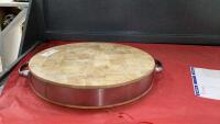 ROUND BUTCHER BLOCK CUTTING BOARD