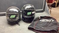 (2) MOTORCYCLE HELMETS - ZOX BRAND