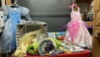 TOTE W/ PRINCESS DRESSES, KIDS BOOKS,