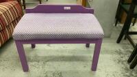 PURPLE BENCH W/ CUSHIONED
