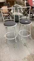 (2) COUNTER HEIGHT SWIVEL CHAIRS