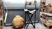 FOLDING CAMP STOOL + HEATED CUSHION
