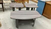 3-PIECE COFFEE TABLE SET - GREY