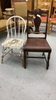 (2) VINTAGE KITCHEN CHAIRS