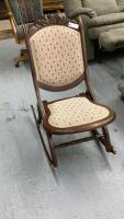 ANTIQUE FOLDING ROCKING CHAIR