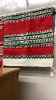 RED/WHITE/GREEN WOOL SADDLE BLANKET