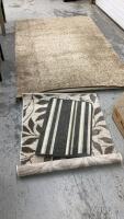 AREA CARPET AND 2 SMALLER MATS