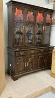 ETHAN ALLEN 2 PIECE LIGHTED CHINA CABINET