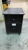 SMALL ROLLING CABINET - 2-DRAWER