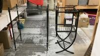 (2) METAL SHELVES