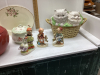 BOX W/ CERAMIC CAT YARN HOLDER, BEAUTIFUL PLATTER AND