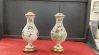 PAIR OF VINTAGE TABLE LAMP BASES - NO SHADES AND NOT WIRED