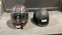 (2) MOTORCYCLE HELMETS - ONE HARLEY DAVIDSON, ONE HNJ