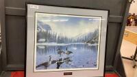 LARGE "EARLY SPRING VISITORS" GEESE PICTURE BY JOHN STONE