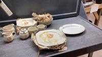 BOX WITH MIKASA CHINA PIECES