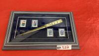 FRAMED USA 29 CENT STAMPS W/ LETTER OPENER