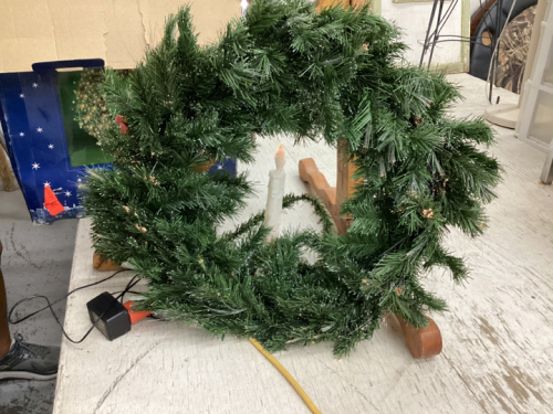 FIBRE OPTIC CHRISTMAS WREATH