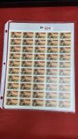 FULL UNCUT SHEET OF 8 CENT CANADA STAMPS
