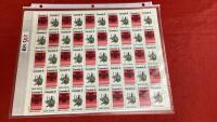 FULL SHEET OF UNCUT 8 CENT CANADA STAMPS