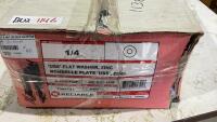 BOX OF 1/4&rdquo; FLAT WASHER
