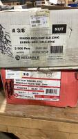 (2) BOXES - 3/8&rdquo; HEX NUTS AND WASHERS