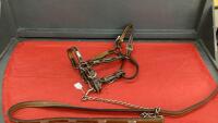 LEATHER HALTER W/ LEAD