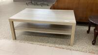 RECTANGLE COFFEE TABLE - BLEACHED WOOD LOOK