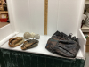 OLD BASEBALL GLOVES, BALLS, BACKPACK