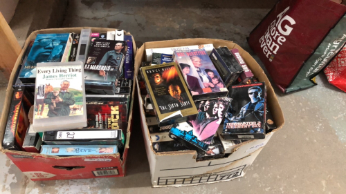 (2)BOXES OF VHS MOVIES